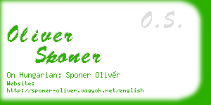 oliver sponer business card