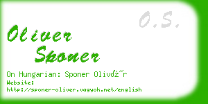 oliver sponer business card